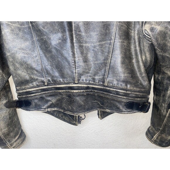 Calugi E Giannelli Leather Jacket Italy Biker Grunge Distressed 50 Pilot Rare - Picture 11 of 16